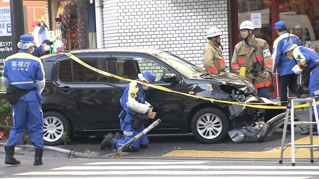 【渋谷】車が歩道に突っ込み男女4人ケガ　80歳男逮捕後釈放・搬送　車内に糖尿病の薬 「記憶にない」と話す　恵比寿