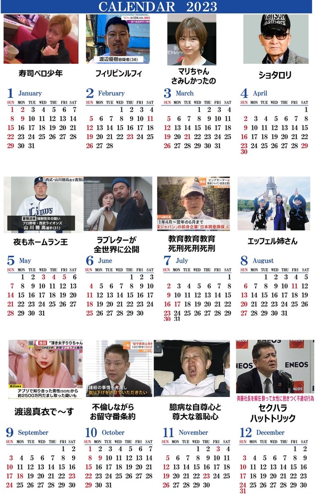 2023年やらかし人物、2014年並の豊作