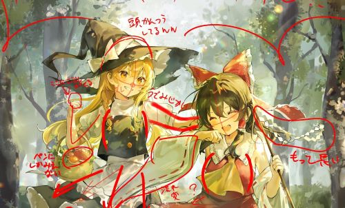 【悲報】自称神絵師さん、他人が描いたイラストを上から目線で勝手に添削してしまう