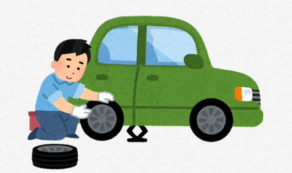 男性「タイヤ交換ヨシ！」 → 絞め方緩かったのか、現場にネジ5本落としてタイヤが外れて駐車している車にぶつけてしまう…