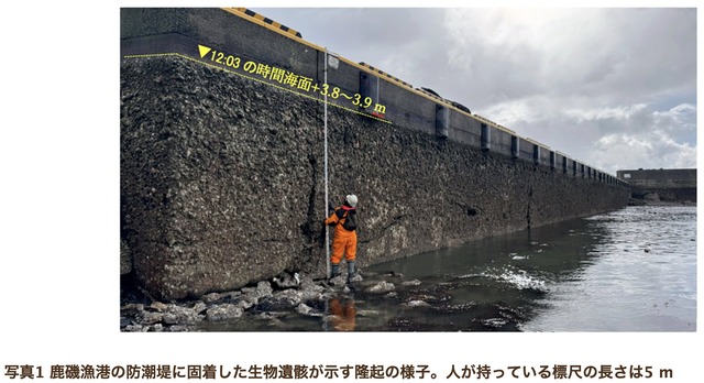 【画像】写真で報告された「能登半島の地震による4mの隆起」がガチでとんでもない、隆起が天然の防波堤になる