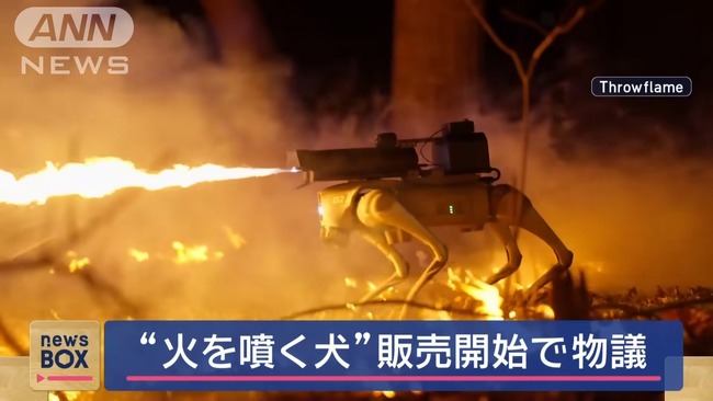 【人類終了】火炎放射を搭載した犬ロボット、150万円で発売されてしまう