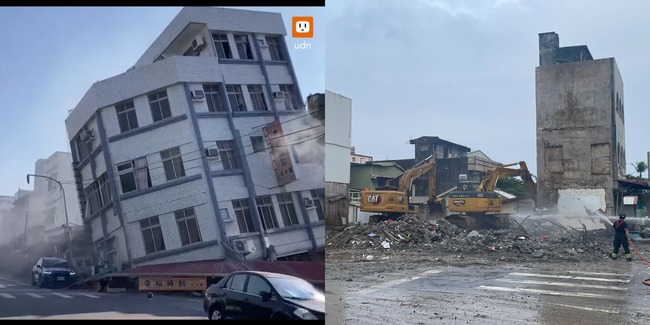 台湾さん、地震で倒壊したビルを早くも解体！一方で輪島市のビルはというと・・・