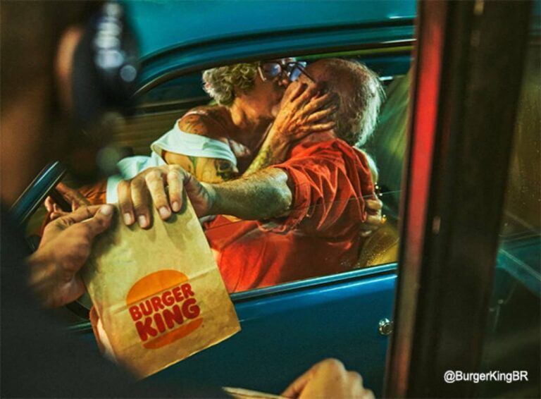 バーガーキングが誕生70周年を記念して高齢者の燃え上がるラブ・ロマンチック画像を披露