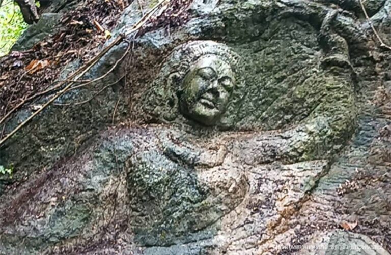 女性の姿を彫刻した岩がタイの森で偶然見つかる。歴史の謎を解明か