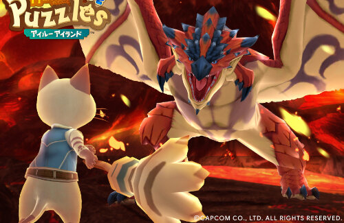 モンハンシリーズ新作『モンスターハンターパズル アイルーアイランド』スマホ向けに配信決定！モンスターを倒し島を発展させるマッチ3パズル