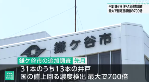 鎌ケ谷市にて暫定目標値の”700倍の濃度”の「PFAS」を検知！！市内の人間はマジで井戸水飲むなよ！！