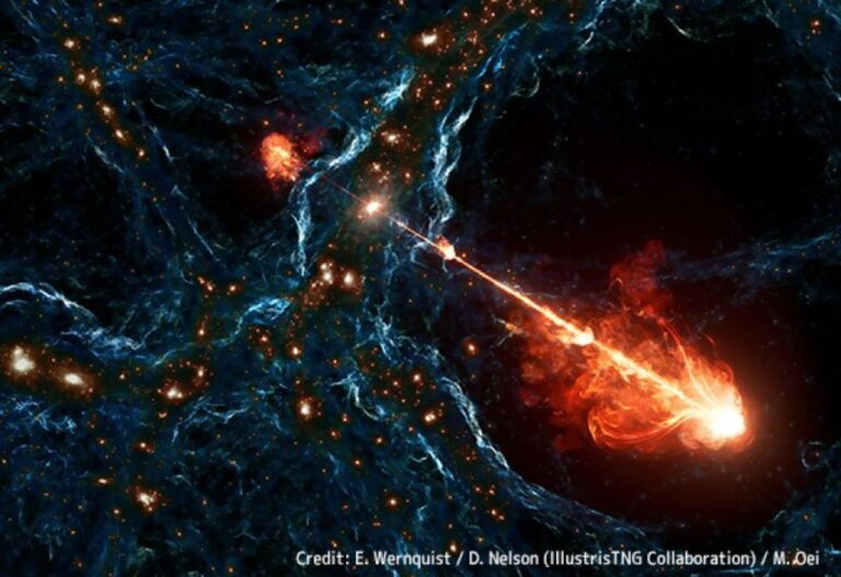 観測史上最大最長のブラックホールジェットを発見、天の川銀河140個分、長さは2300万光年