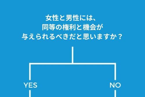 国連のフェミニスト組織さん「男性と女性には、同等の権利と機会が与えられるべきだと思いますか？YesかNoで答えてください」→結果