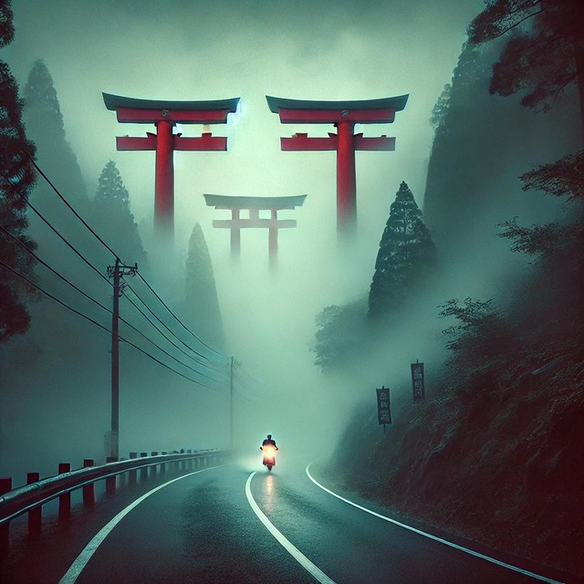 【洒落怖】洒落にならない怖い話『宙に浮かぶ鳥居と不気味な山道』