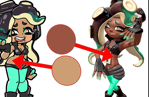 大川ぶくぶが描いたスプラトゥーンのファンイラストが「黒肌の明度が違う」だけで炎上