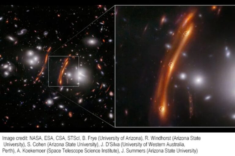ジェイムズ・ウェッブ宇宙望遠鏡が１つの超新星から放たれた3つの光を観測