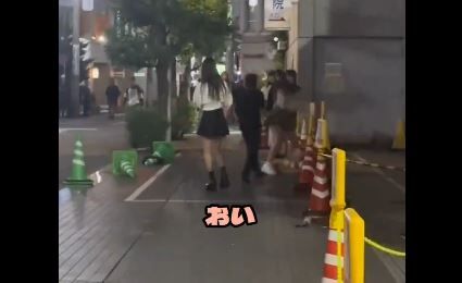 【動画】歌舞伎町にて『立ちんぼ女子vsおじ』の壮絶路上ファイトが開幕ｗｗｗｗｗ