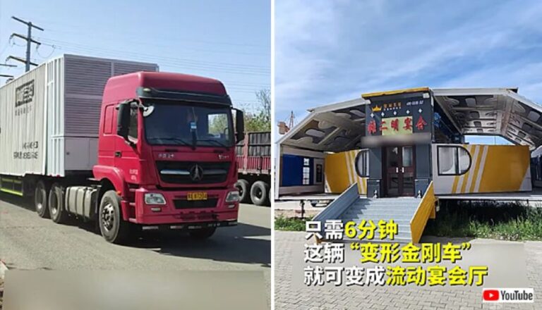 これは便利かも！トラックがトランスフォームしてイベント会場に大変身