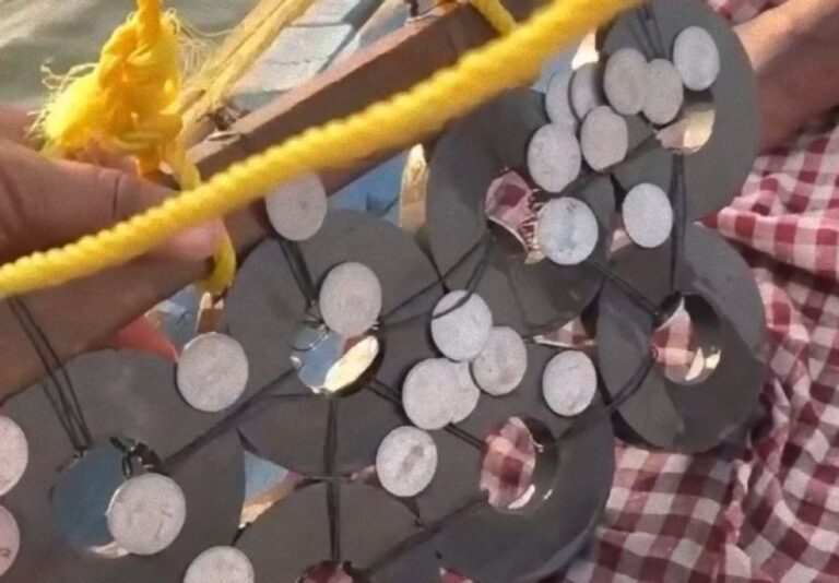 一種の賽銭泥棒？ガンジス川に投げ入れられた硬貨を磁石を使って回収する映像