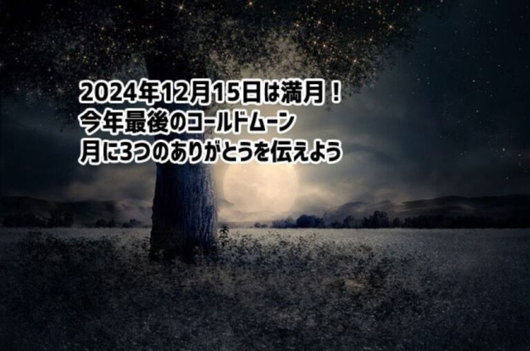 2024年12月25日は今年最後の満月！直前にはふたご座流星群が祝福の流れ星