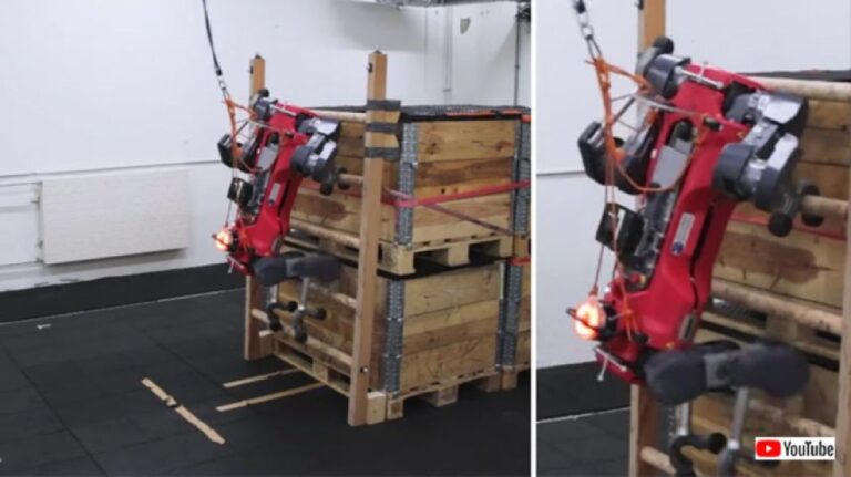 こいつ、登るぞ！史上最速で梯子を登る犬型ロボットのがんばりにきゅんとくる