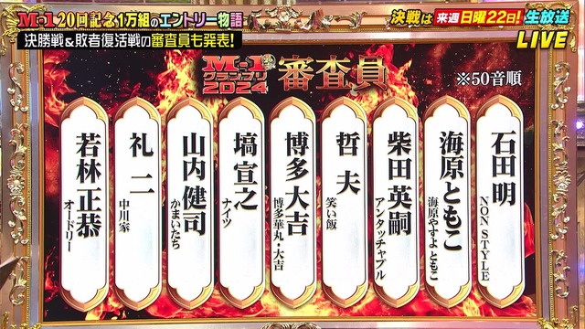 M-1審査員、ヤバいwwwwwwwww