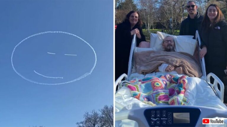 青空にスマイル！余命わずかな航空ファンのために、飛行機が空に描いたサプライズ