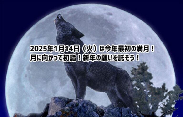 2025年1月14日、今年初の満月が火星と共演！月にも初詣して新年を祈願しよう！