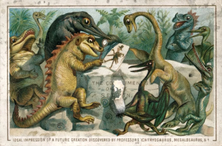 イギリスのヴィクトリア朝時代の年賀状が奇妙で自由すぎる