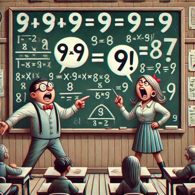 【悲報】「9 × 9 ÷ 9 × 9」の解が2種類存在する！と主張する人が続出…