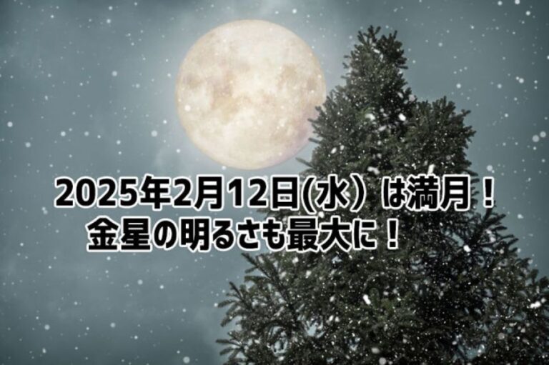 2025年2月12日は満月！その後金星の明るさが最大になるぞ！