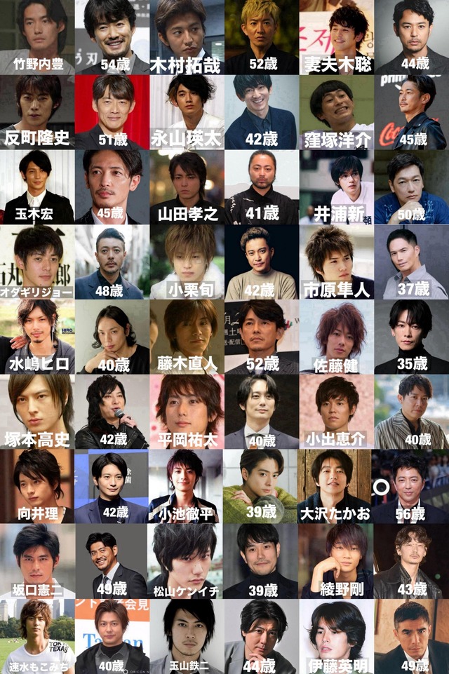 【悲報】平成のイケメン俳優、軒並み老けて劣化w w w w w w w