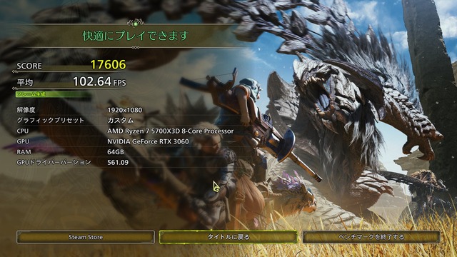 【画像】モンハンワイルズさん、最適化でRTX3060でも余裕でプレイ可能性に