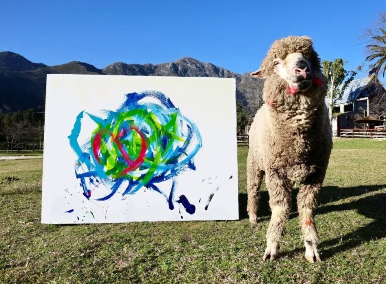 南アフリカの絵を描く羊が謎の失踪、発見者に報奨金1000万円が掲げられる