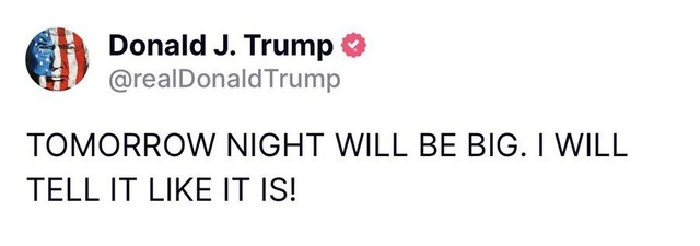 【米国】トランプ大統領が謎めいた声明を発表「明日の夜はすごいことになる。ありのままに伝えるよ！」
