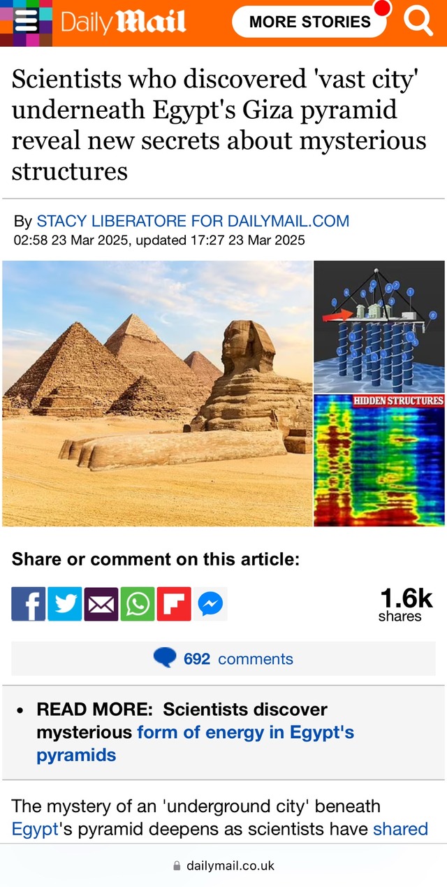 【速報】ピラミッド、地下がメインだったwwwww地中深くに最大1200m巨大構造物の存在が発覚