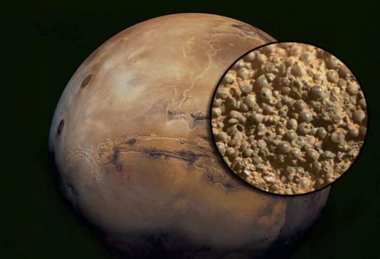 火星の古代湖で卵のような謎の球体がびっしり集まった岩が発見される