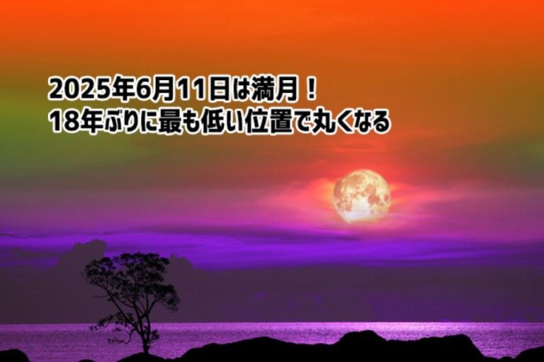 2025年6月11日（水）は満月！18年ぶりに最も低い位置で輝くぞ！