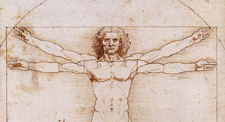 ダ・ヴィンチの有名な人体図に秘められた500年来の謎、股下の三角形にあった？