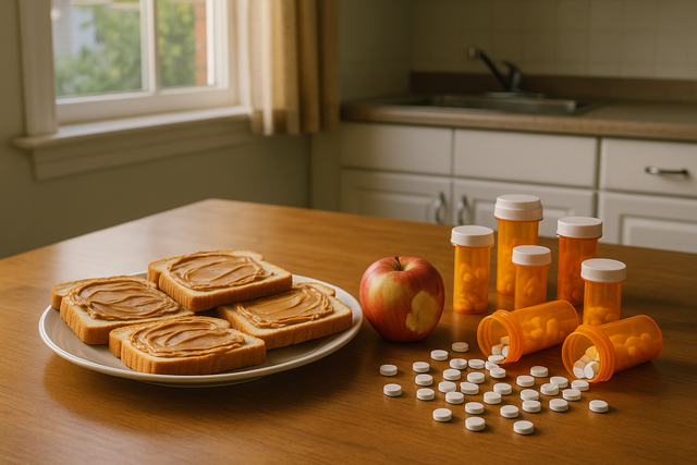 アメリカ人の飯って「ピーナッツバター×食パン4枚＋リンゴ＋精神安定剤」みたいなイメージあるよな