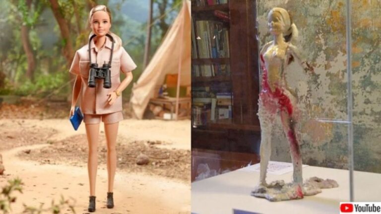 海洋プラスチックゴミで作ったリサイクル・バービー人形