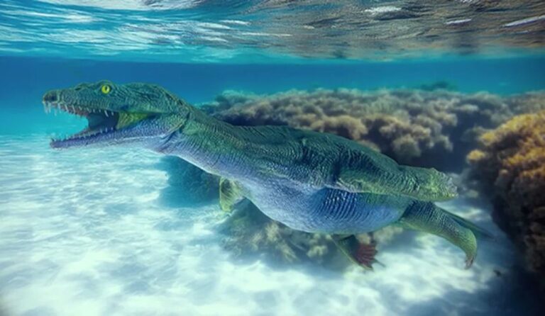 皮膚までしっかり残っていた！2億4000万年前の海棲爬虫類、ラリオサウルス化石を発見