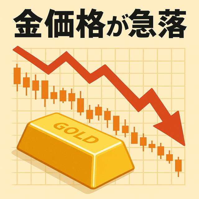 【速報】金価格が急落　1トロイオンス4109ドルに下落　AI株高・地政学リスク緩和で安全資産から資金流出
