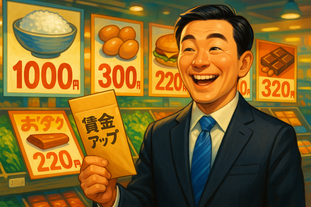 【悲報】賃金アップ！→米1000円、卵300円、チーズバーガー220円、アーモンドチョコ320円… 投資家「みんなハッピーだね😉👍」