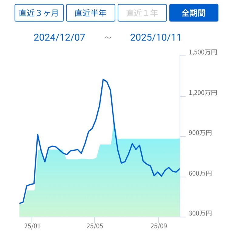 去年末から900万で投資始めた結果 ⇒