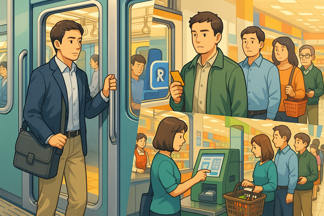 世界三大謎人種「電車でドア横キープ」「指定席取ってるのに早いうちから並ぶ」「有人レジ空いてるのにセルフレジで行列」