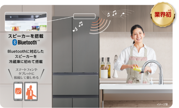 冷蔵庫から音楽を流せる！？　東芝の最新冷蔵庫についた謎機能が話題に