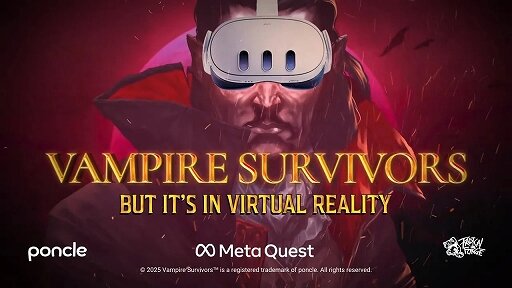 【！？】VR版『ヴァンパイアサバイバーズ』突如発表！！いつものマップをVRならではの見下ろし視点でプレイできる！