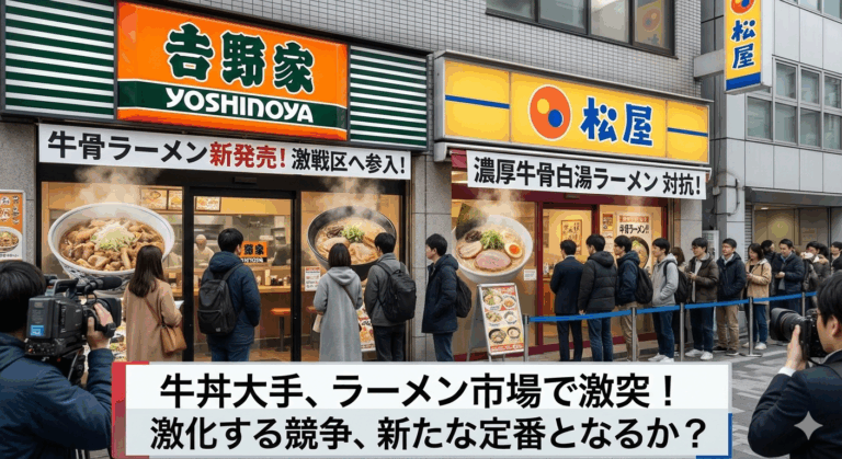 吉野家「ラーメン作るで」松屋「ラーメン始めっかな」→牛丼屋が「ラーメン」に続々参入、競争激化へ！
