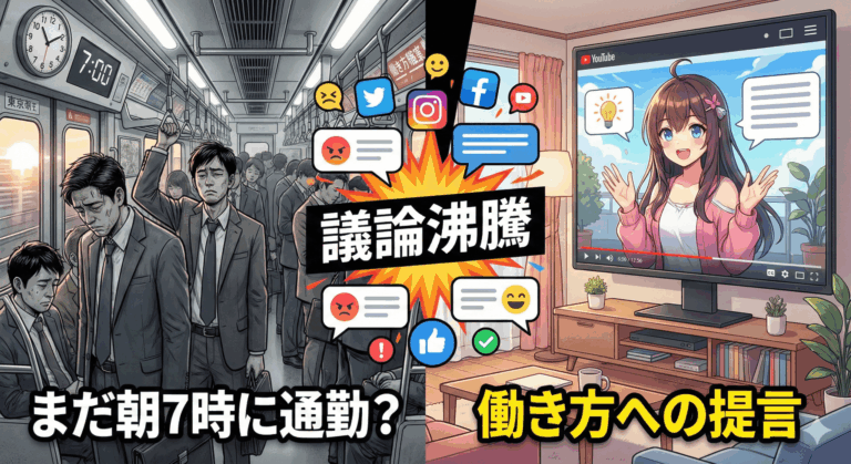 VTuber「まだ朝7時に通勤してるの？大事なもの失ってるよ」→議論沸騰してしまうｗｗｗｗ