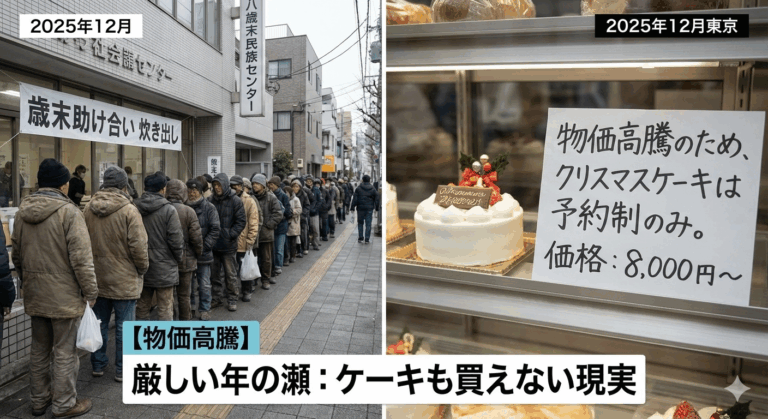 母さん「お金がなくてクリスマスケーキが用意できないわ、どうしよう(泣)」生活困窮者に厳しい年の瀬が到来！