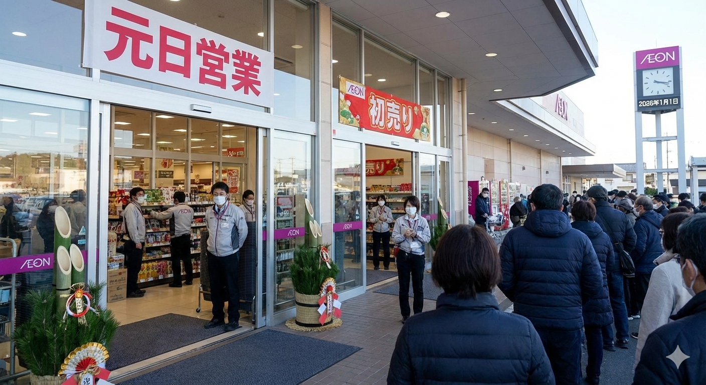 イオンさん、元旦から従業員を働かせてしまうｗｗｗｗ