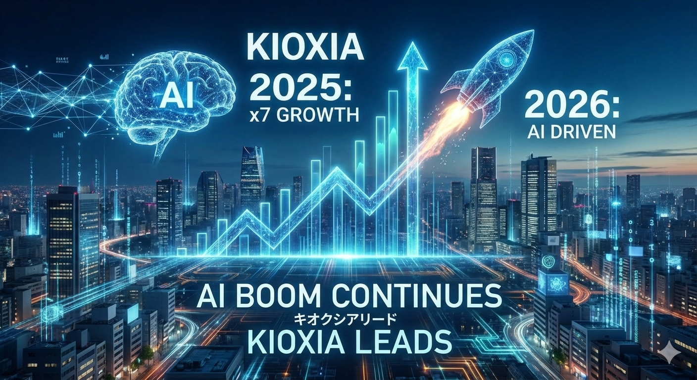 投資家「キオクシアって1年で株価7倍になったけど2026年もこの勢いは続くと思う❓」