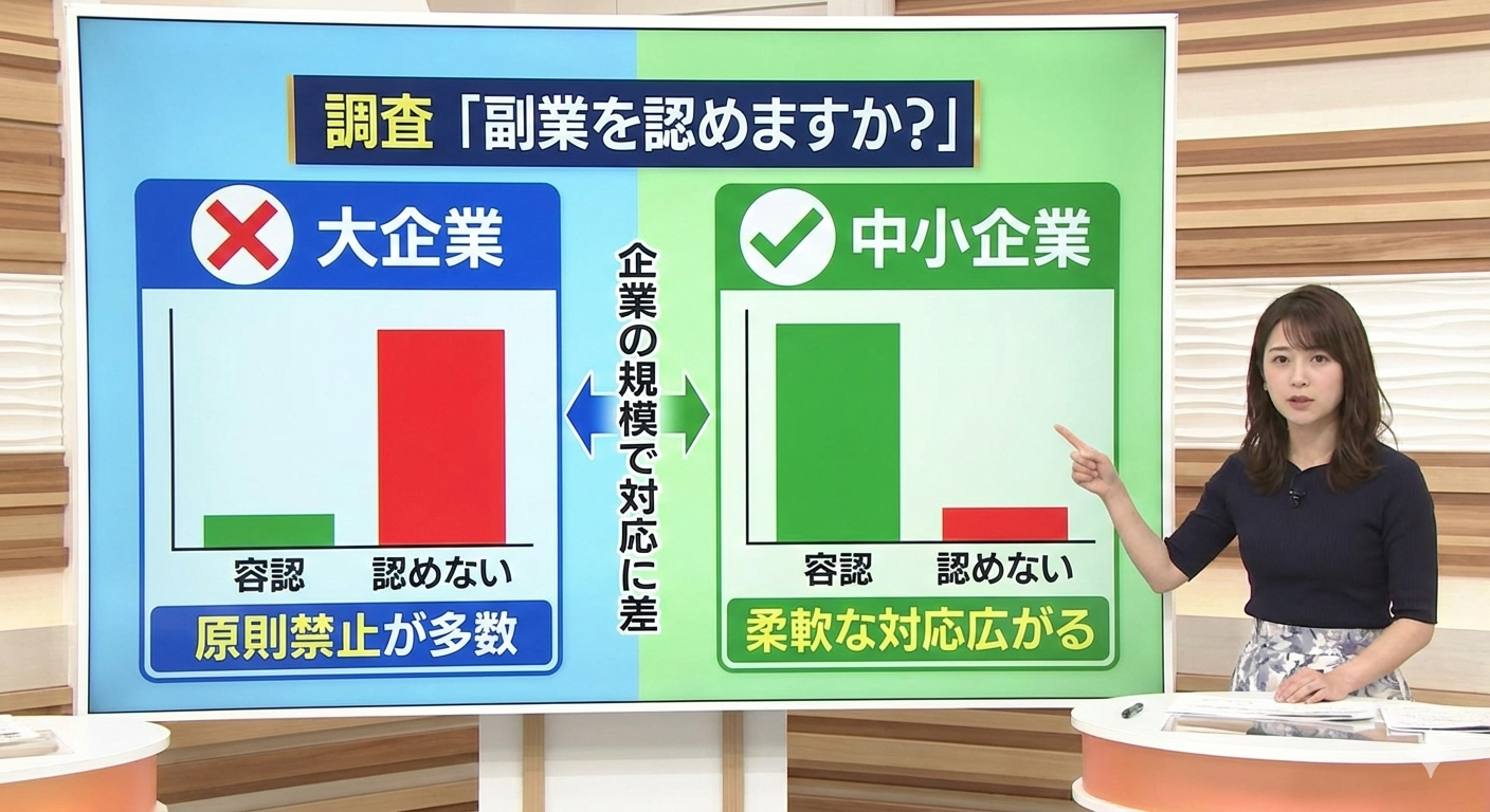 調査「副業を認めますか？」→大企業は認めない傾向も中小企業は容認多数！